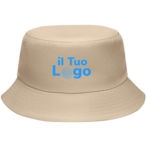 Cappello da pescatore colorato kaki - personalizzabile con logo