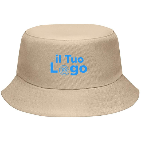 Cappello da pescatore colorato kaki - personalizzabile con logo