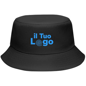 Cappello da pescatore colorato Nero - personalizzabile con logo