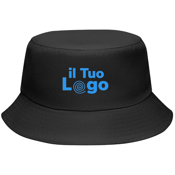 Cappello da pescatore colorato Nero - personalizzabile con logo
