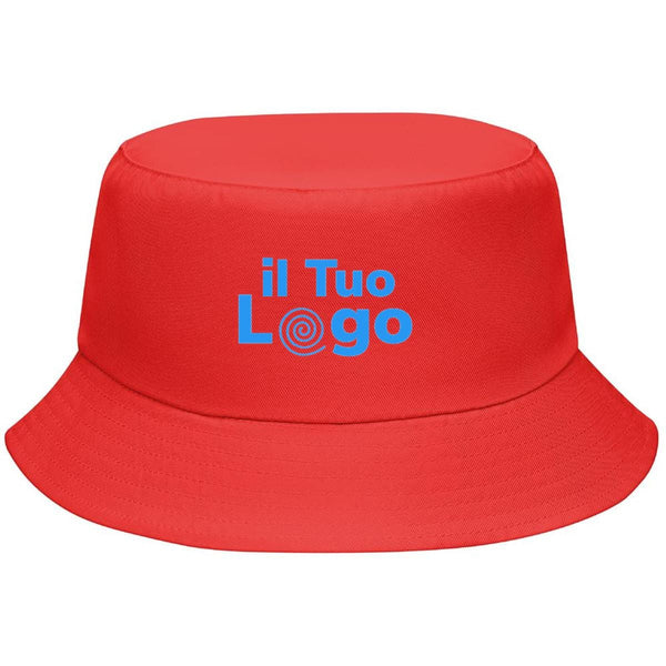 Cappello da pescatore colorato Rosso - personalizzabile con logo