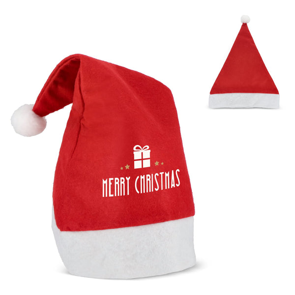 Cappello di Natale in feltro Rosso - personalizzabile con logo