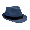 Cappello di paglia Blu - personalizzabile con logo