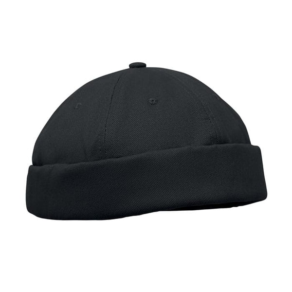 Cappello Docker in cotone Nero - personalizzabile con logo