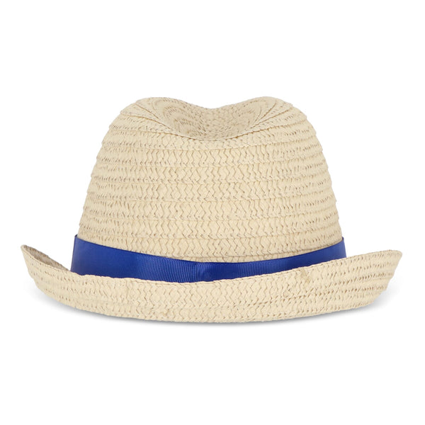 Cappello in paglia vegetale con fascia colorata - personalizzabile con logo