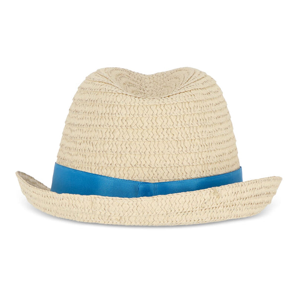 Cappello in paglia vegetale con fascia colorata - personalizzabile con logo