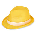 Cappello in poliestere con banda Giallo - personalizzabile con logo