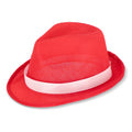 Cappello in poliestere con banda Rosso - personalizzabile con logo