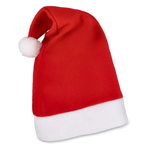 Cappello natalizio in flanella Rosso - personalizzabile con logo
