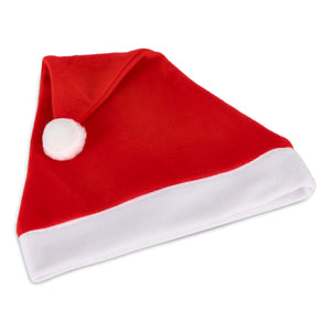 Cappello natalizio in flanella Rosso - personalizzabile con logo