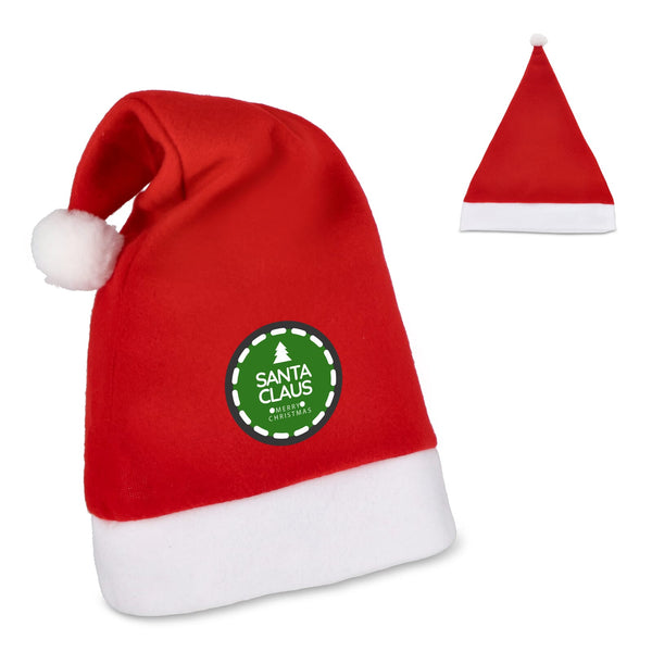 Cappello natalizio in flanella Rosso - personalizzabile con logo