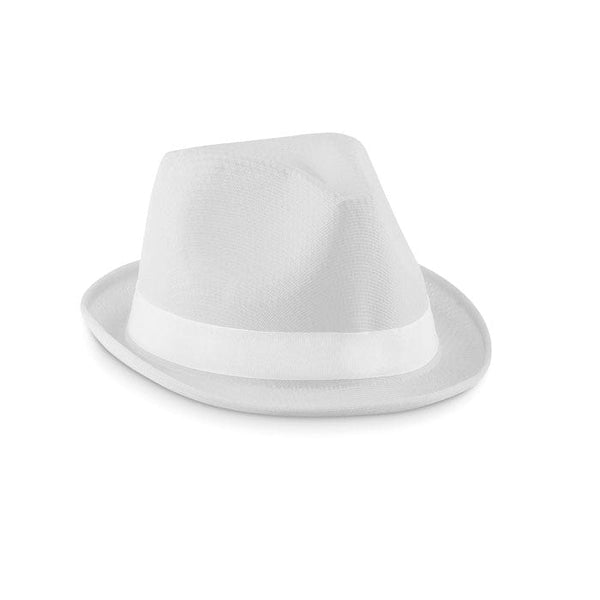 Cappello poliestere colorato bianco - personalizzabile con logo
