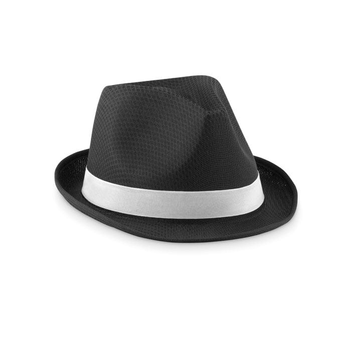 Cappello poliestere colorato Nero - personalizzabile con logo