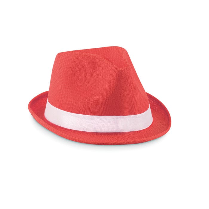 Cappello poliestere colorato rosso - personalizzabile con logo
