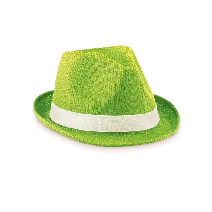 Cappello poliestere colorato verde calce - personalizzabile con logo
