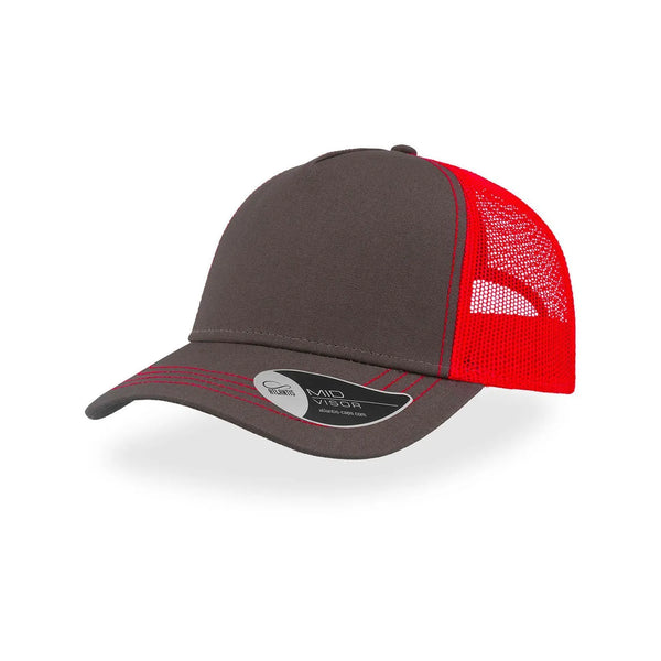 Cappello Rapper Canvas dark grey-red - personalizzabile con logo