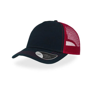 Cappello Rapper Canvas navy-bordeaux - personalizzabile con logo