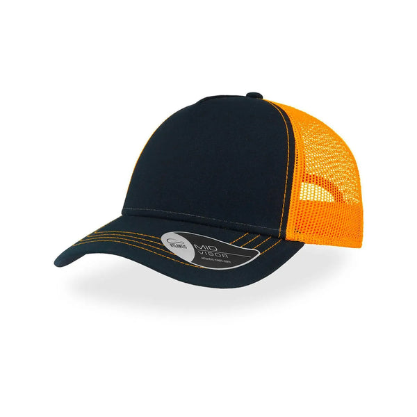 Cappello Rapper Canvas navy-yellow - personalizzabile con logo