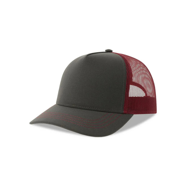 Cappello Rapper Canvas-S dark grey-burgundy - personalizzabile con logo