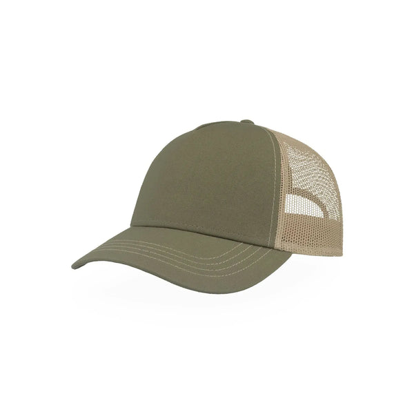 Cappello Rapper Canvas-S verde - personalizzabile con logo