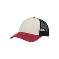 Cappello Rapper Canvas-S white-burgundy-black - personalizzabile con logo