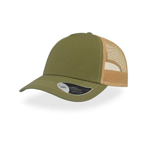 Cappello Rapper Canvas verde - personalizzabile con logo
