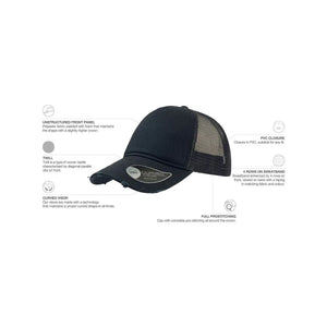 Cappello Rapper Destoyed - personalizzabile con logo