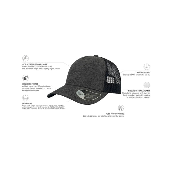 Cappello Rapper Melange - personalizzabile con logo