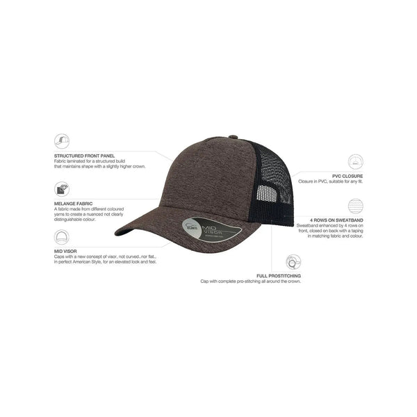 Cappello Rapper Melange - personalizzabile con logo