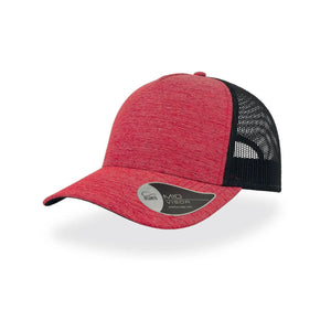 Cappello Rapper Melange rosso - personalizzabile con logo
