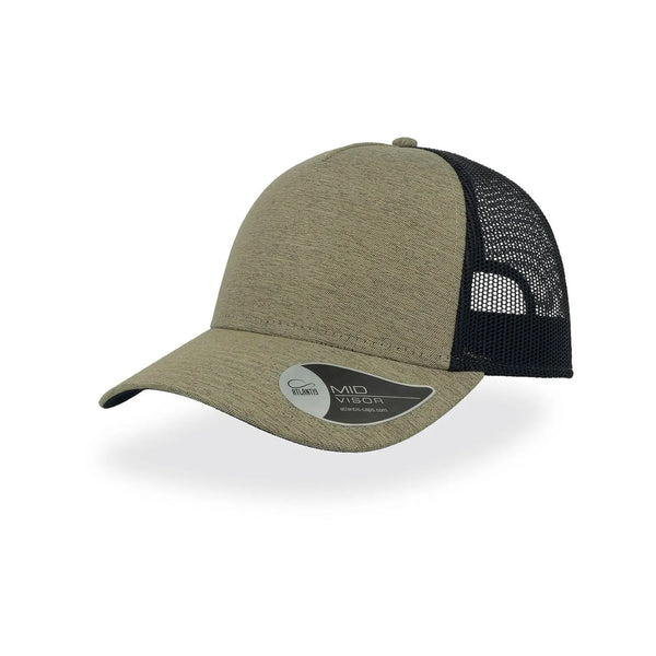 Cappello Rapper Melange verde - personalizzabile con logo