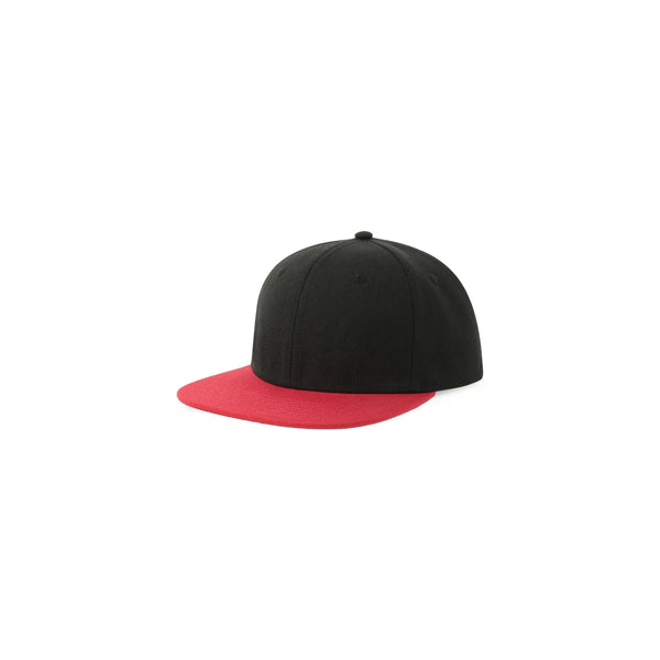 Cappello Snap Back-S black-red - personalizzabile con logo