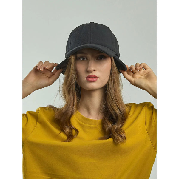 Cappello Snow Flap Stopper nero - personalizzabile con logo