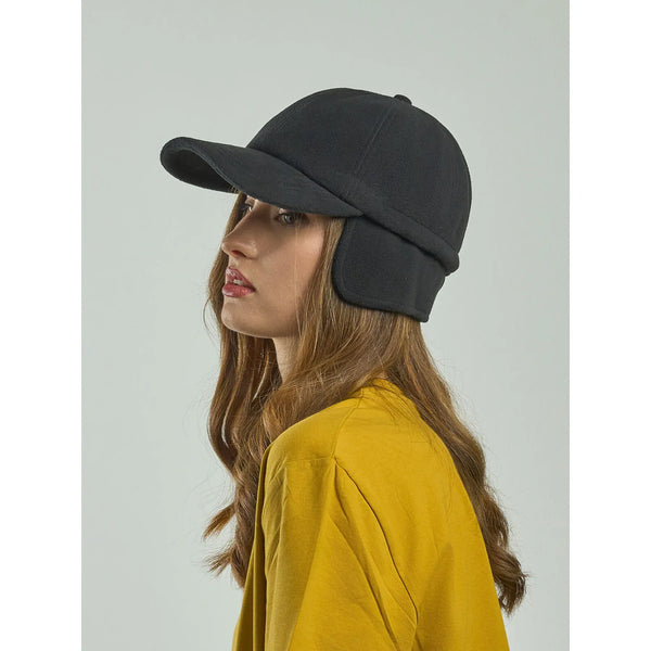 Cappello Snow Flap Stopper nero - personalizzabile con logo