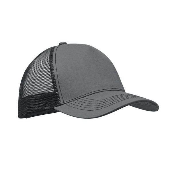 Cappello trucker a 5 pannelli grigio - personalizzabile con logo