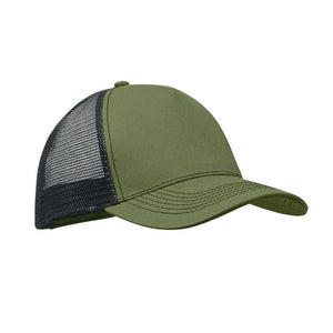 Cappello trucker a 5 pannelli verde - personalizzabile con logo