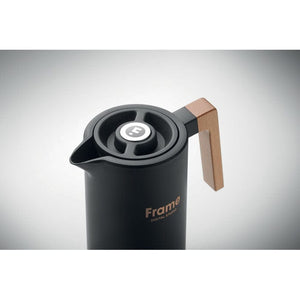 Caraffa a doppio strato 1L Nero - personalizzabile con logo