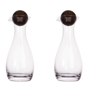 Caraffe per olio e aceto con tappo in sughero 2 pezzi 300ml Trasparente - personalizzabile con logo