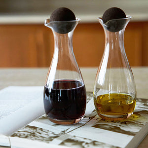 Caraffe per olio e aceto con tappo in sughero 2 pezzi 300ml Trasparente - personalizzabile con logo