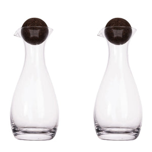 Caraffe per olio e aceto con tappo in sughero 2 pezzi 300ml Trasparente - personalizzabile con logo