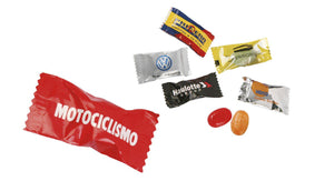 Caramelle con incarto singolo 14700 pezzi / Classica / 1 colore - personalizzabile con logo