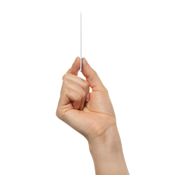 Card ultrasottile ricaricabile Findit Dual rPlastic RCS bianco - personalizzabile con logo