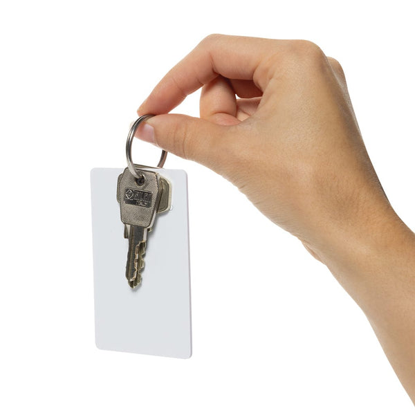 Card ultrasottile ricaricabile Findit Dual rPlastic RCS bianco - personalizzabile con logo