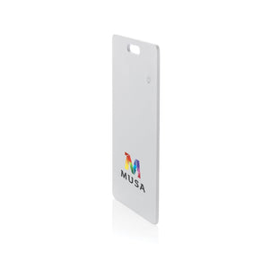 Card ultrasottile ricaricabile Findit Dual rPlastic RCS bianco - personalizzabile con logo