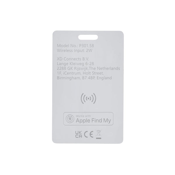 Card  ultrasottile ricaricabile Findit in rABS RCS bianco - personalizzabile con logo