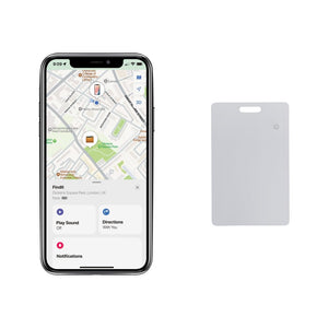 Card  ultrasottile ricaricabile Findit in rABS RCS bianco - personalizzabile con logo