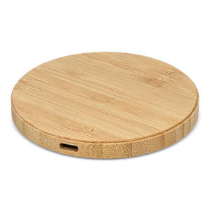 Carica batterie  wireless bambù 15W natural - personalizzabile con logo