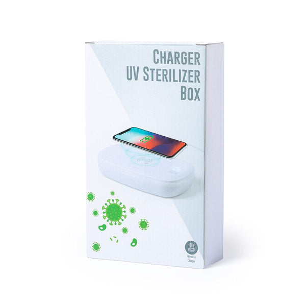 Caricabatterie Box Sterilizzatore UV Halby bianco - personalizzabile con logo