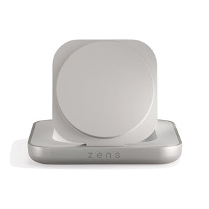 Caricabatterie magnetico da comodino Zens bianco - personalizzabile con logo