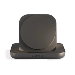 Caricabatterie magnetico da comodino Zens nero - personalizzabile con logo